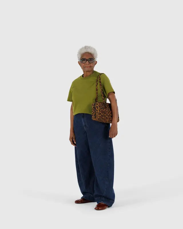 BAGGU Nylon Bowler Bag - Leopard