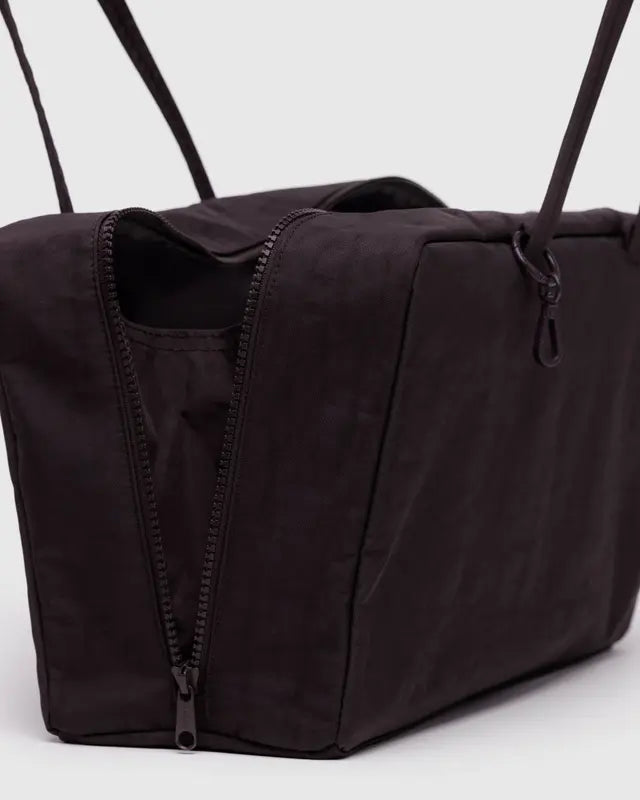 BAGGU Medium Nylon Bowler Bag - Chocolate Plum