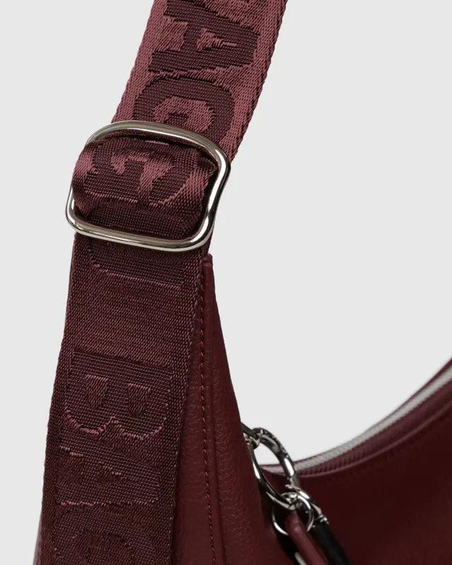 BAGGU Medium Recycled Leather Crescent Bag - Mahogany