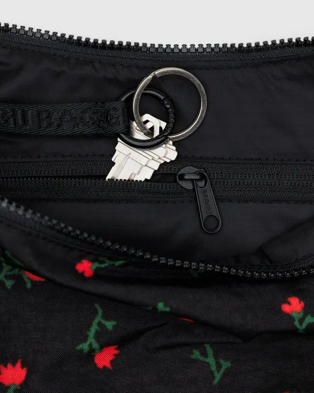 BAGGU Medium Nylon Crescent Bag - Painted Wildflower