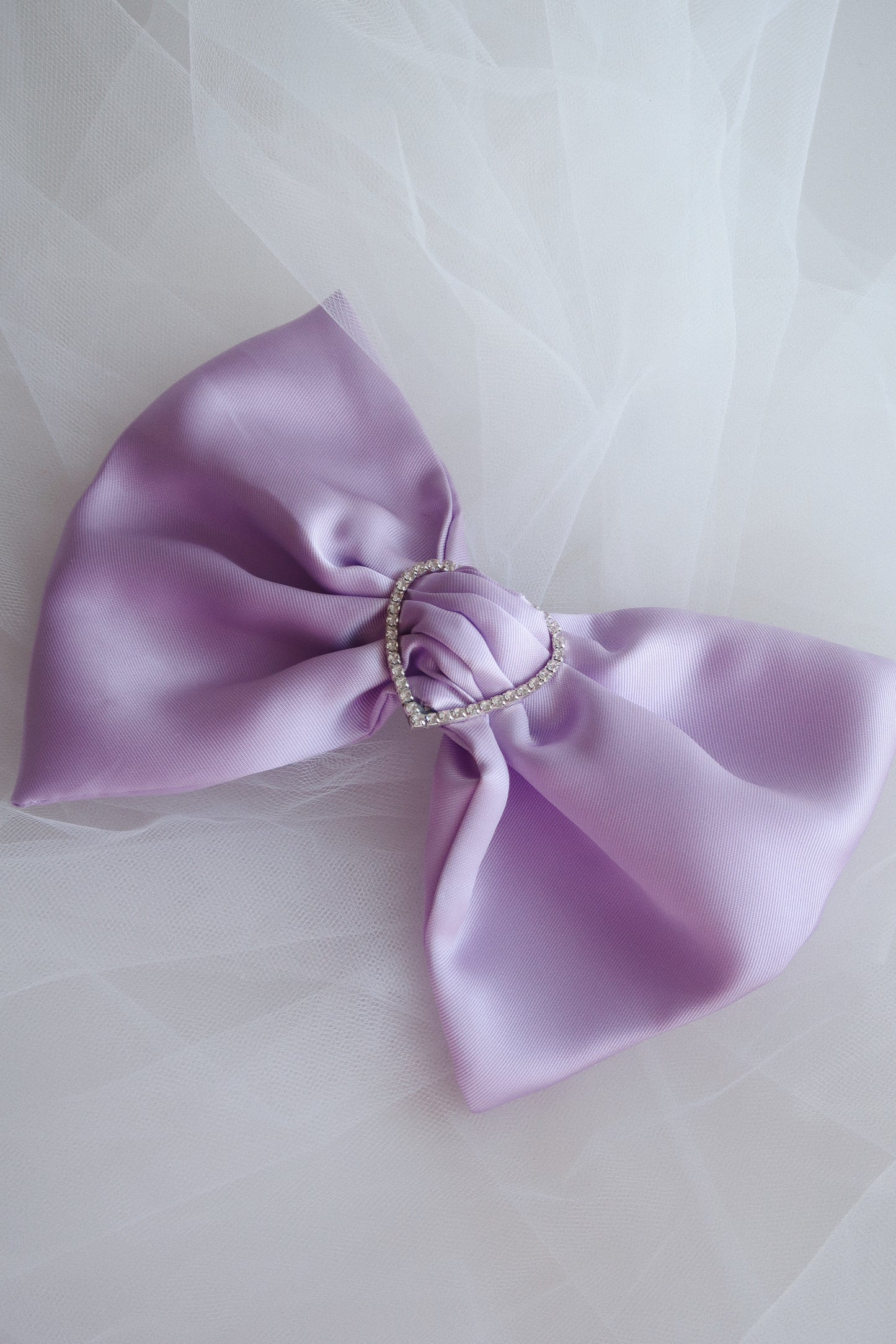 Merrfer Large Lilac Bow Hair Clip