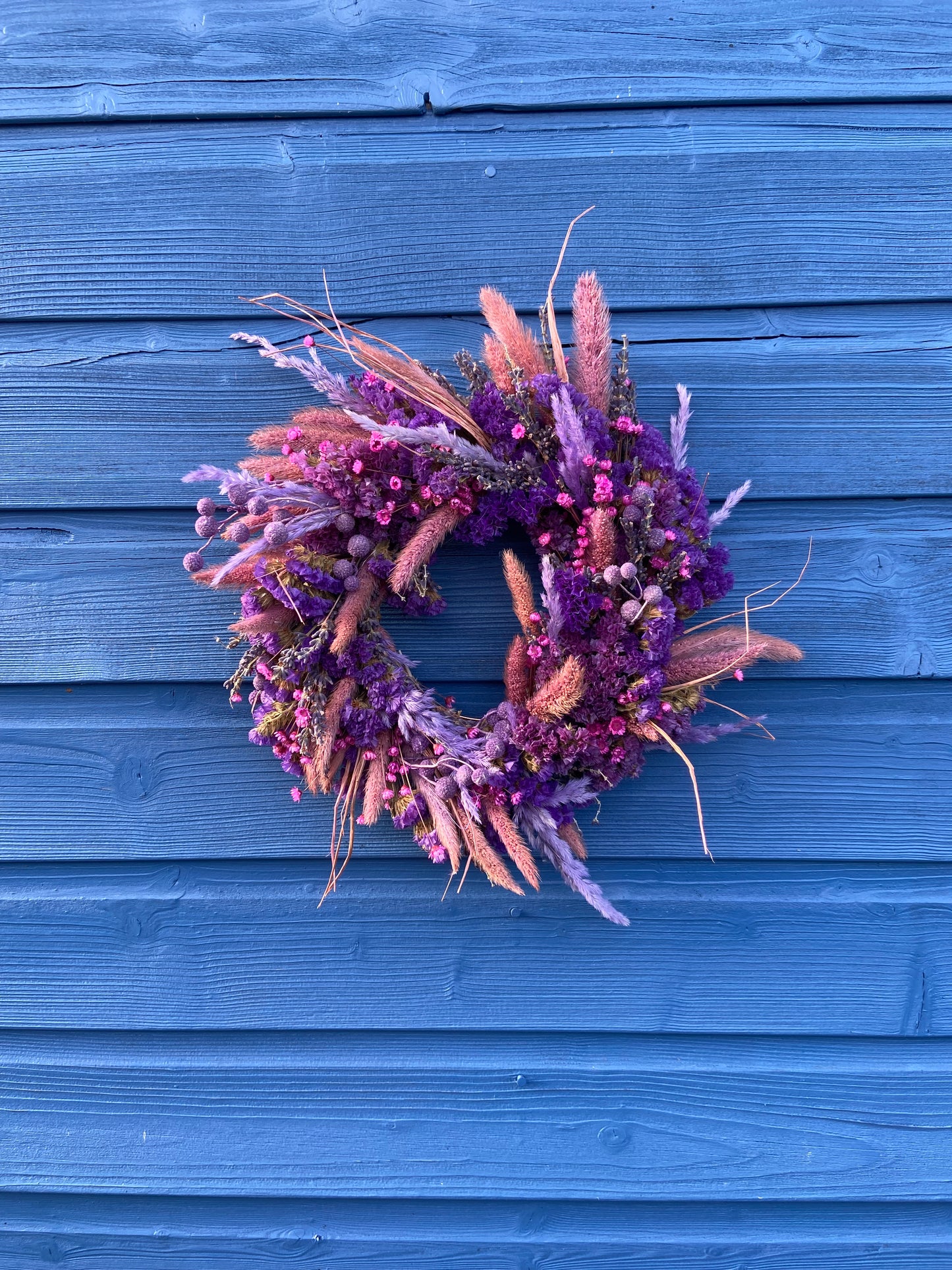 Modern Christmas Door Wreath - Purple Dream