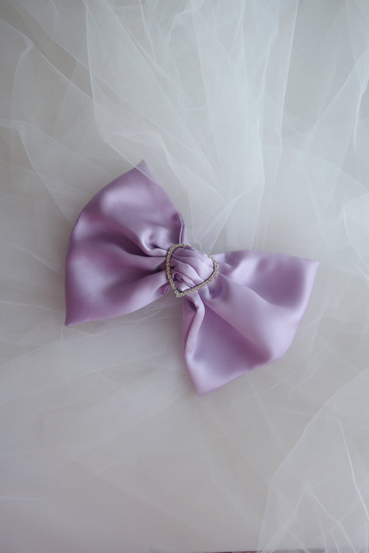 merrfer large lilac bow hair clip