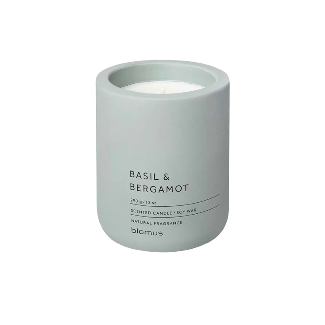 Blomus Large Basil and Bergamot Scented Candle 290g