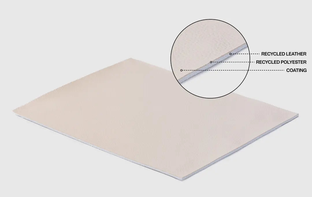 BAGGU Small Recycled Leather Crescent Bag - Stone