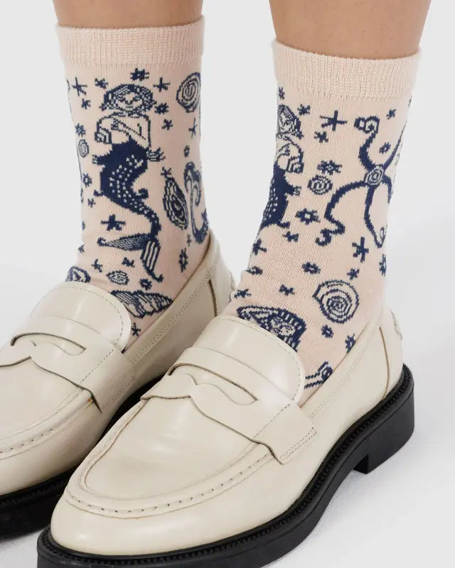 BAGGU Adult Crew Sock - Mermaid