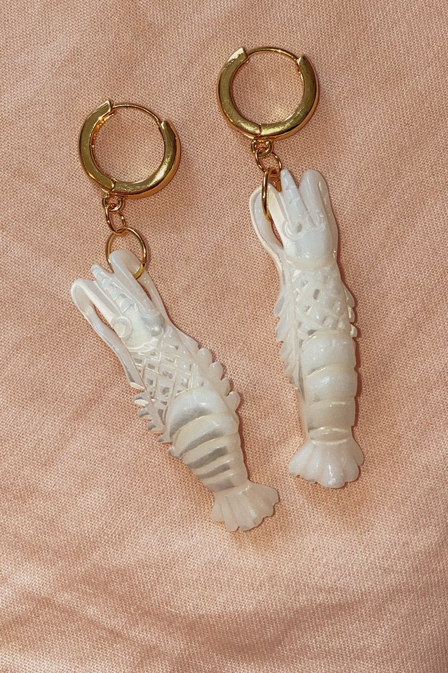 bloma prawn hoop earrings