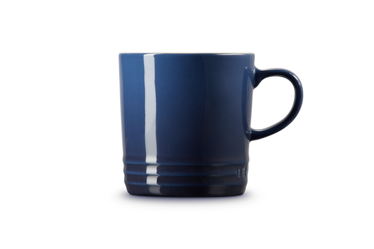 le creuset stoneware mug in ink deep blue