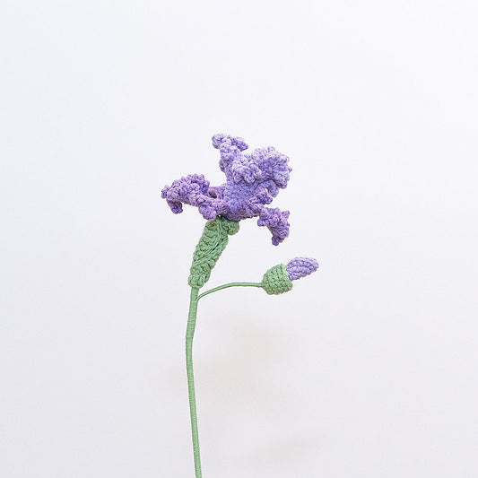 handmade crochet purple iris flower