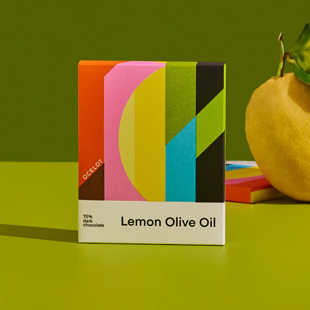 Ocelot Lemon Olive Oil - Organic 70% Dark Chocolate Bar