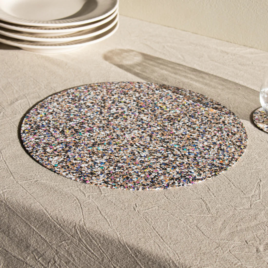 Liga Beach Clean Round Placemats Set of 4