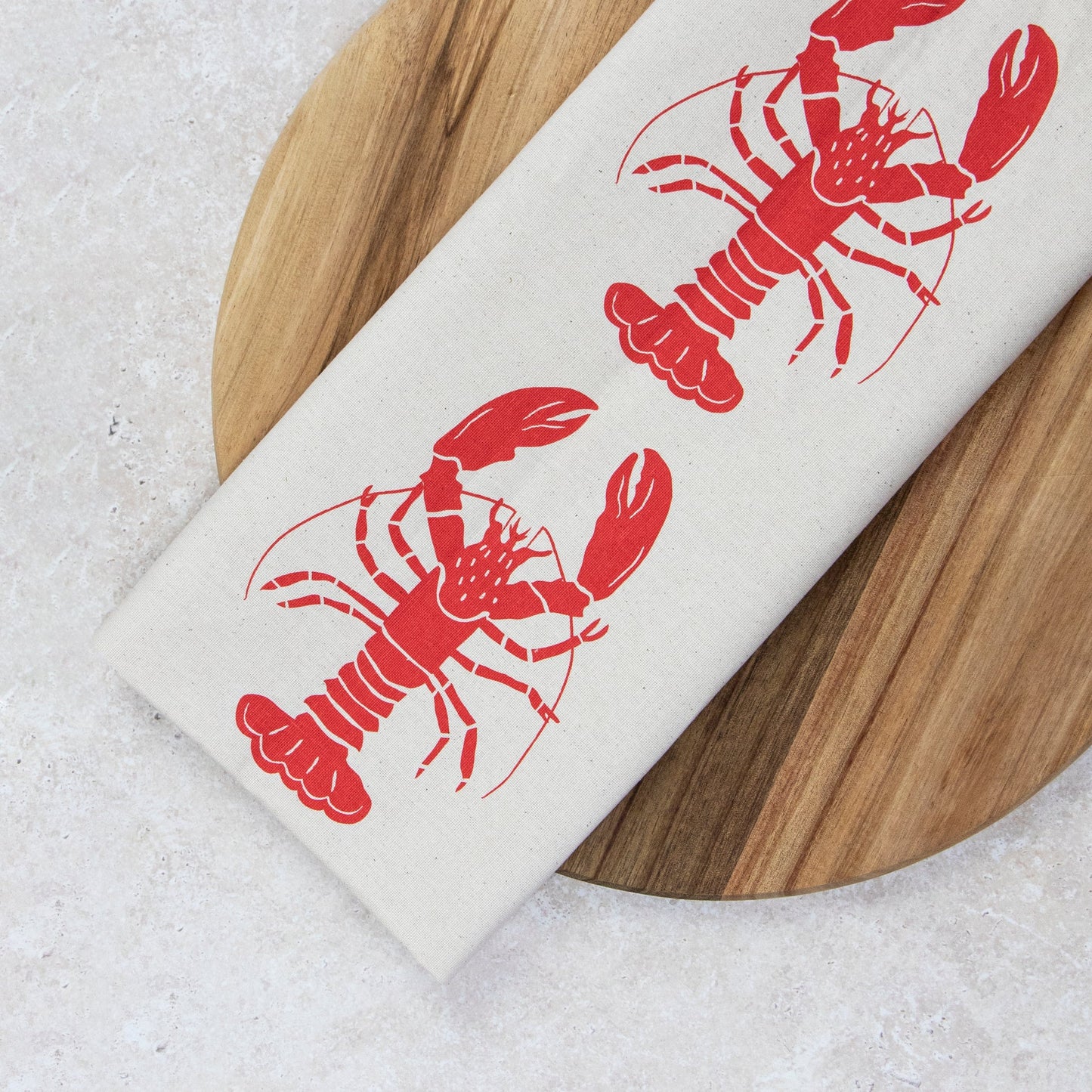 Liga Organic Tea Towel in Red Lobster