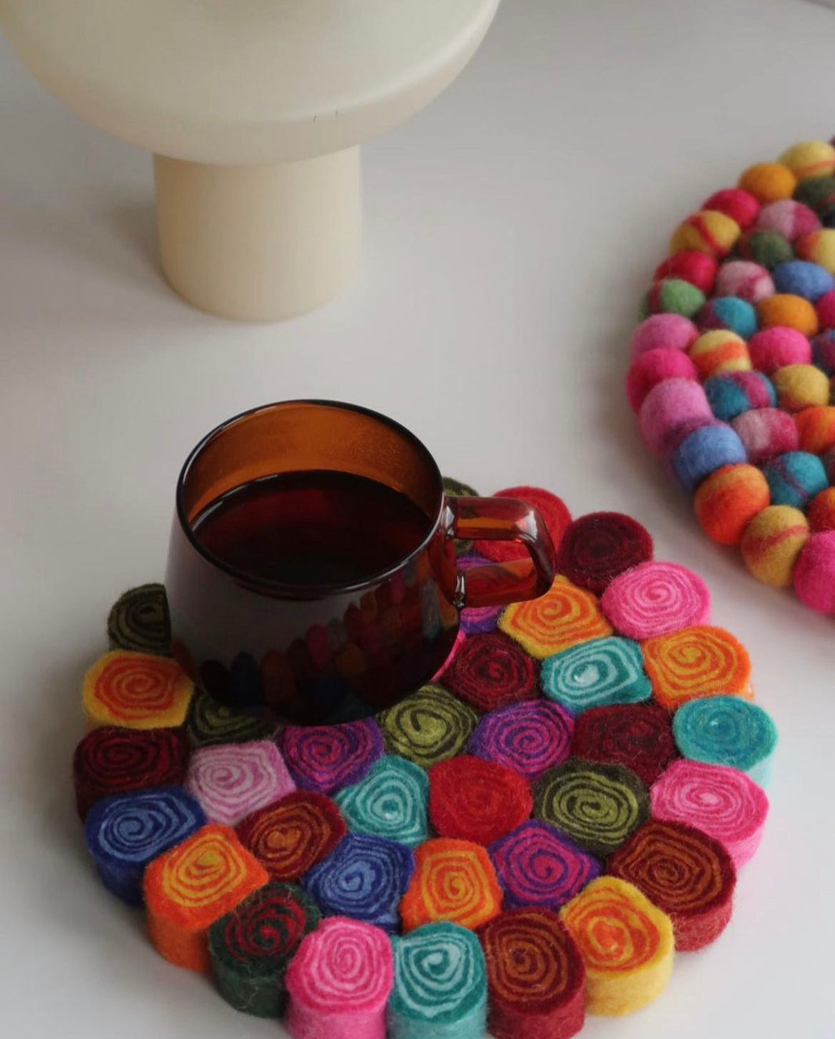 Pachamama Multicolour Woodstock Rock Trivet - Large