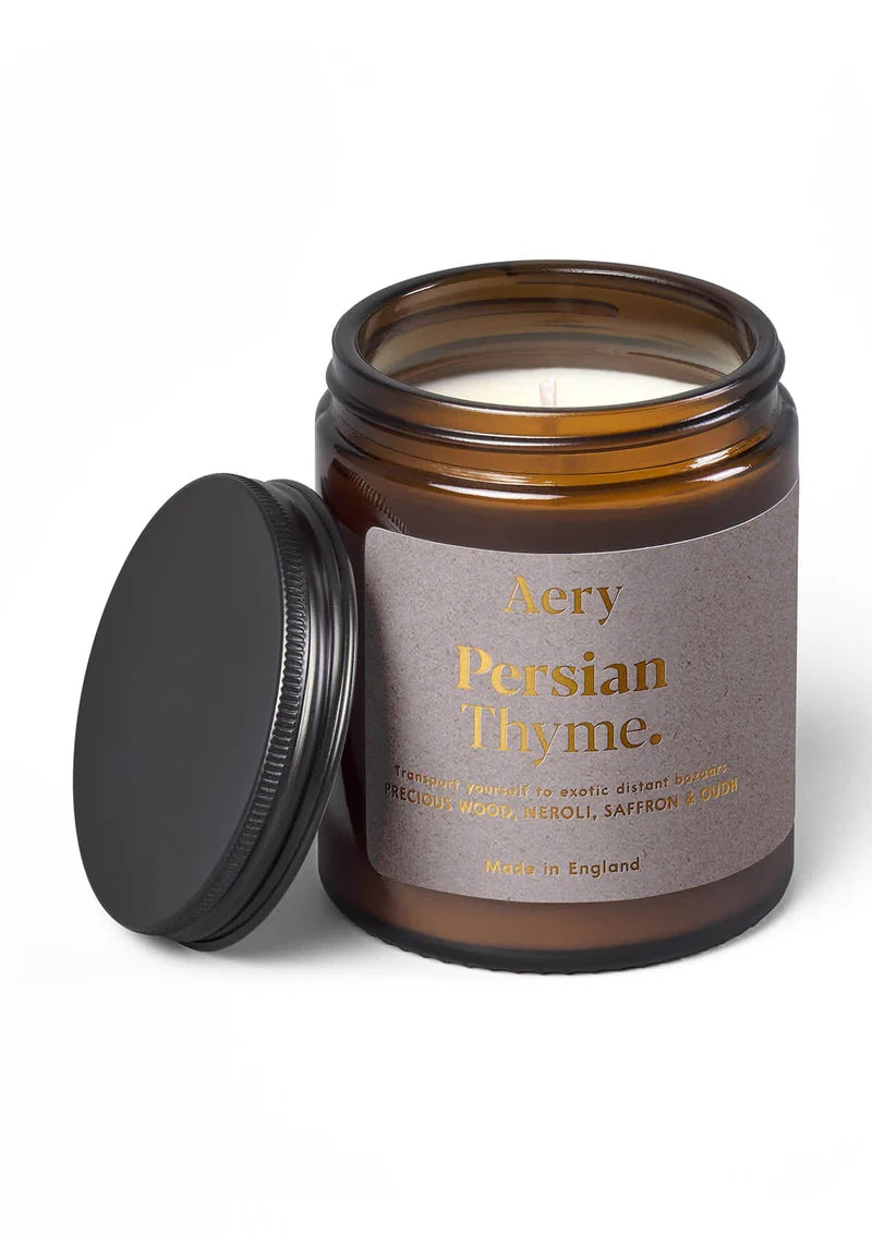 Aery Persian Thyme Scented Jar Candle - Neroli Saffron and Oudh