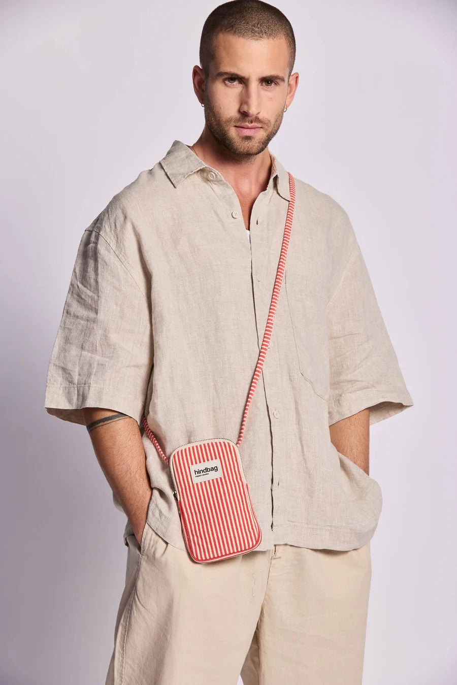Hindbag Bill Phone Bag - Red Stripes