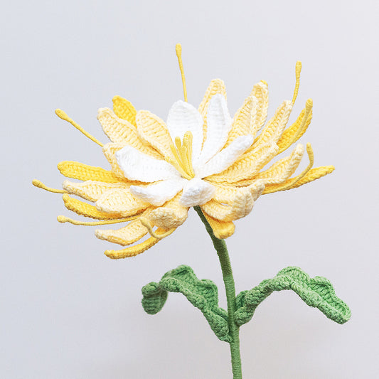 Handmade Crochet Flower - Queen of the Night Yellow