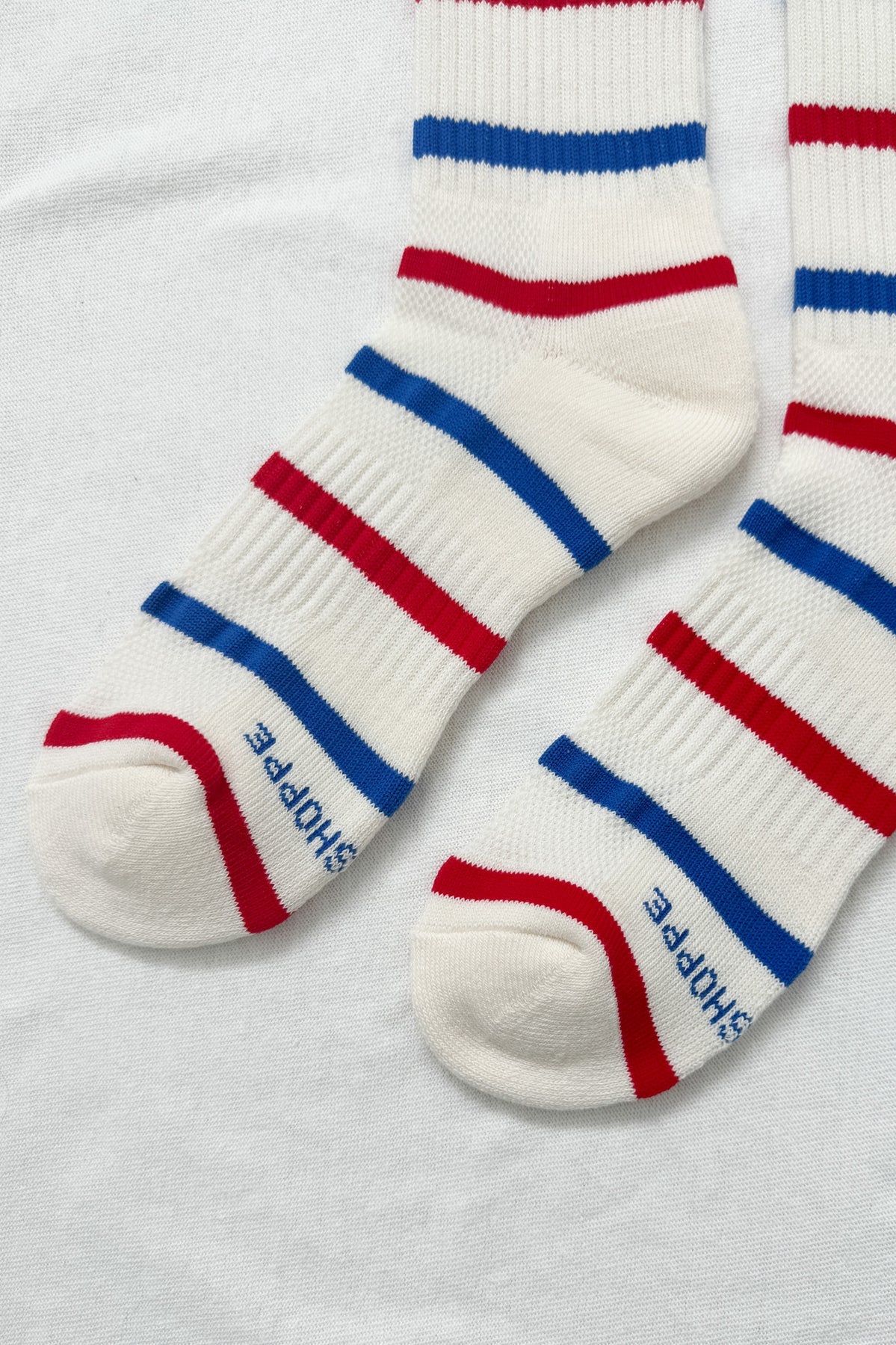 Le Bon Shoppe Striped Boyfriend Socks - Red & Blue Stripe