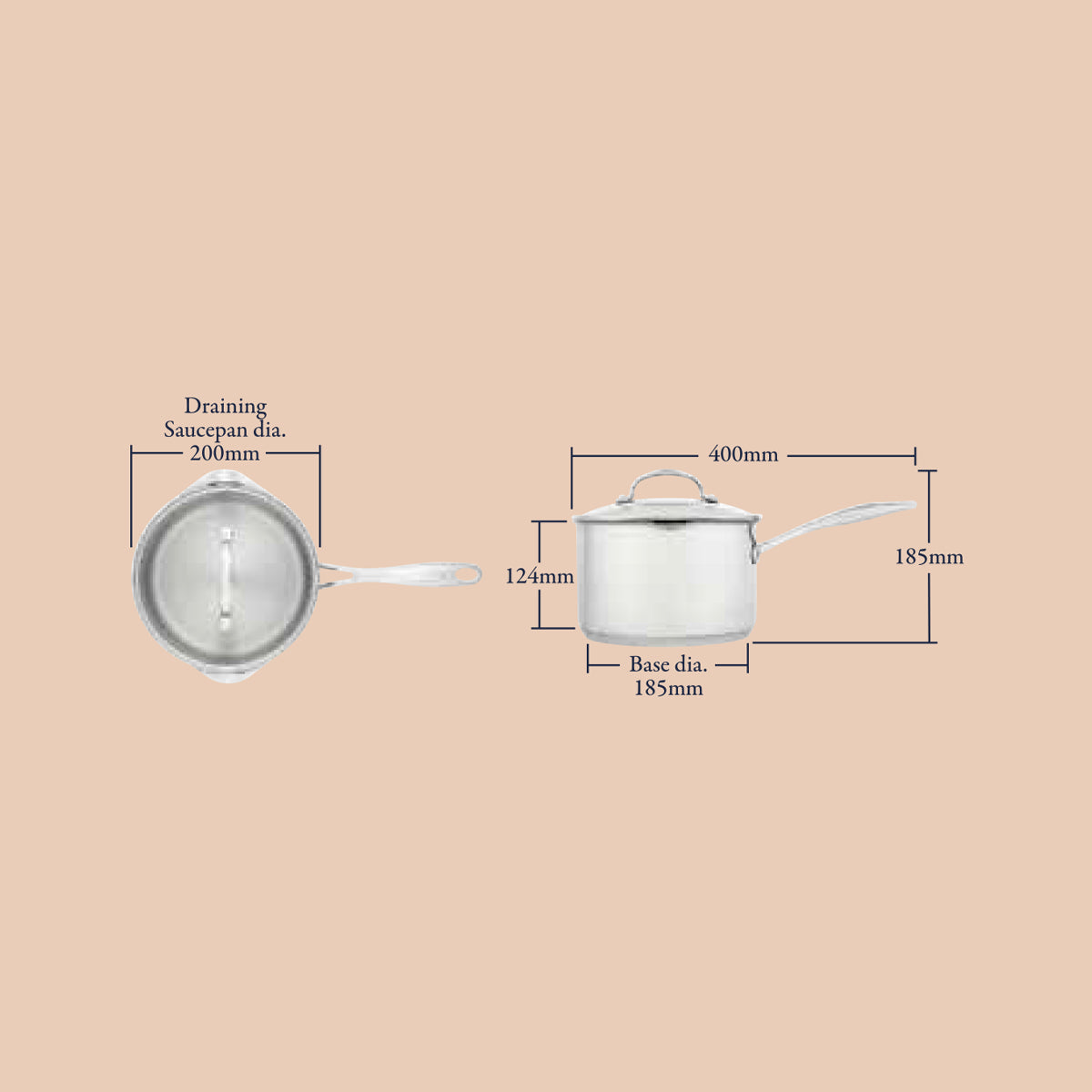 Stellar Profile Draining Saucepan 20cm 3.25L