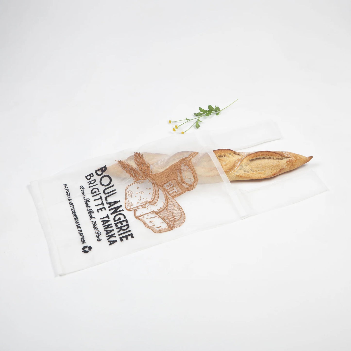 Brigitte Lanaka Bakery Bag in Organza and Embroidery