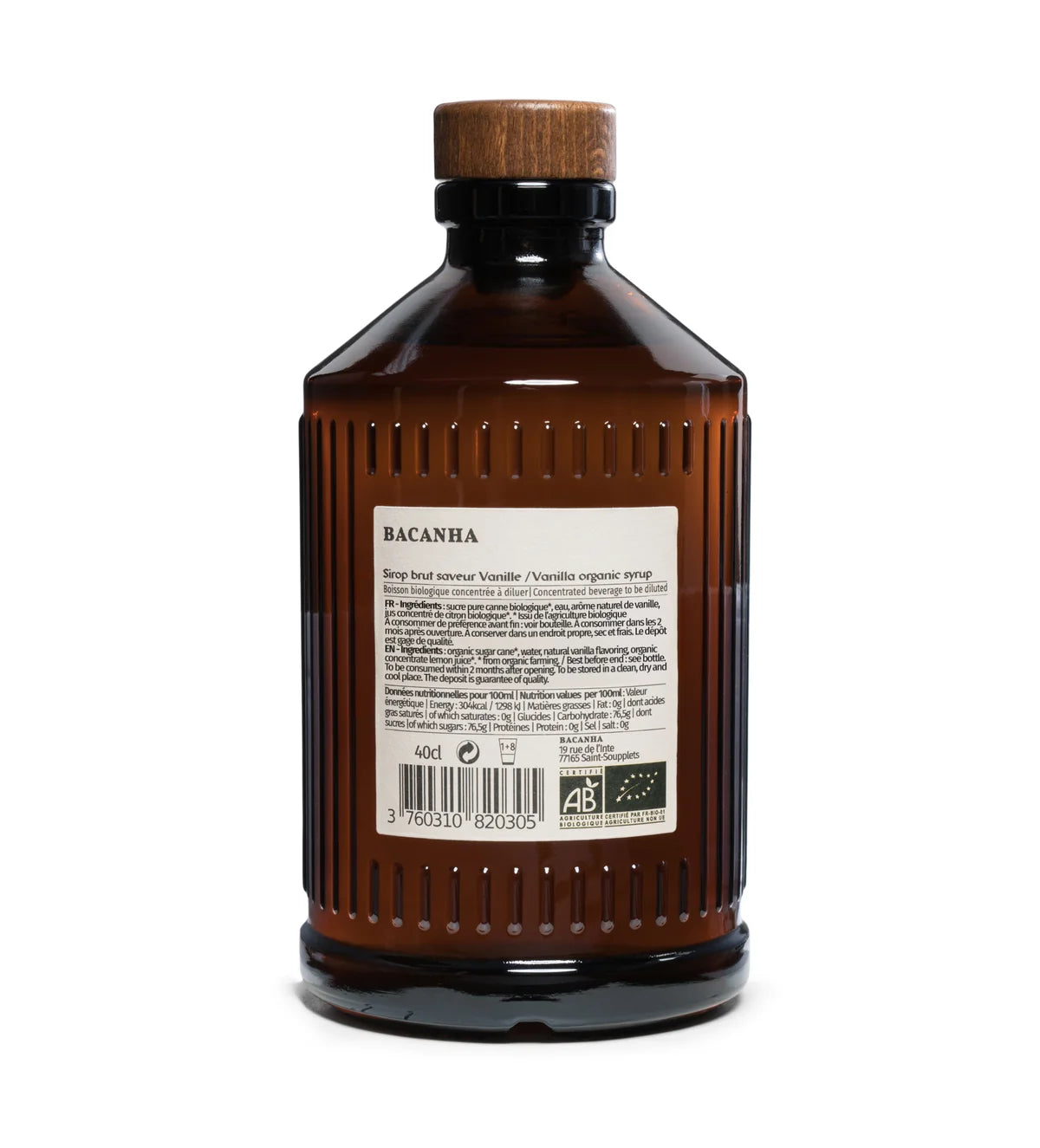Bacanha Raw Vanilla Organic Syrup