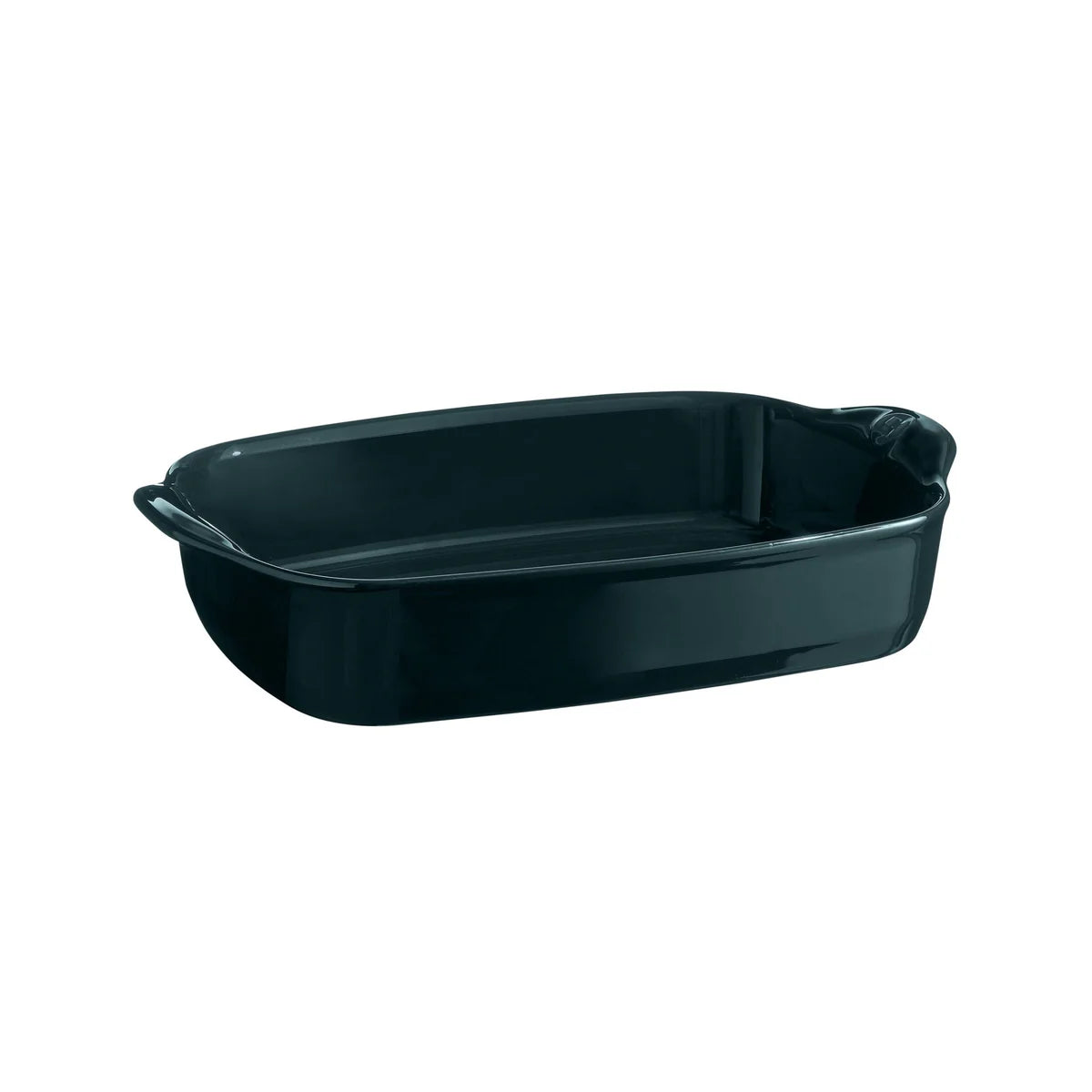 medium size oven dish in deep navy on a white background