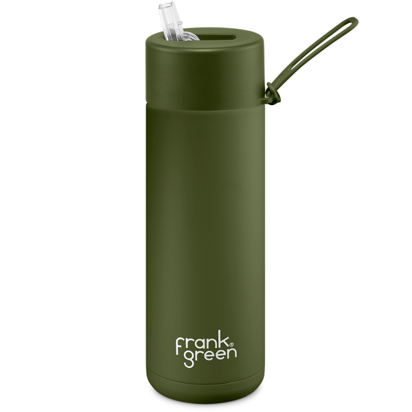 Frank Green Ceramic Reusable Bottle 595ml - Khaki