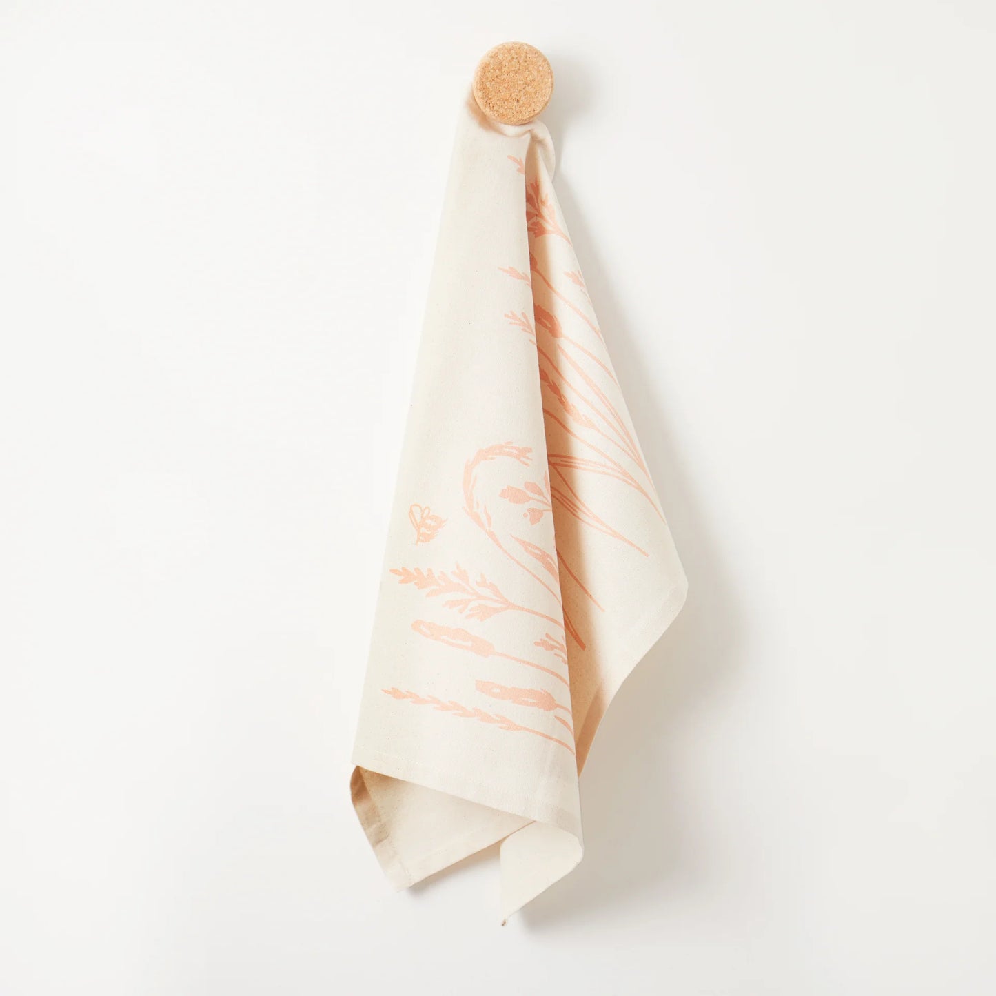 Liga Organic Tea Towel in Native Grasses & Bees