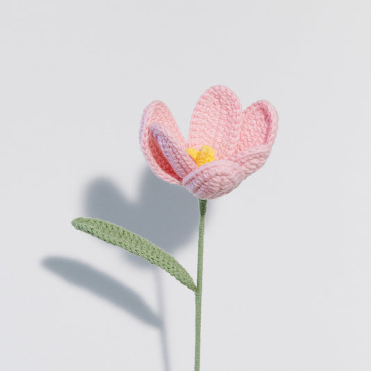 Handmade Crochet Flower - Tulip Pink