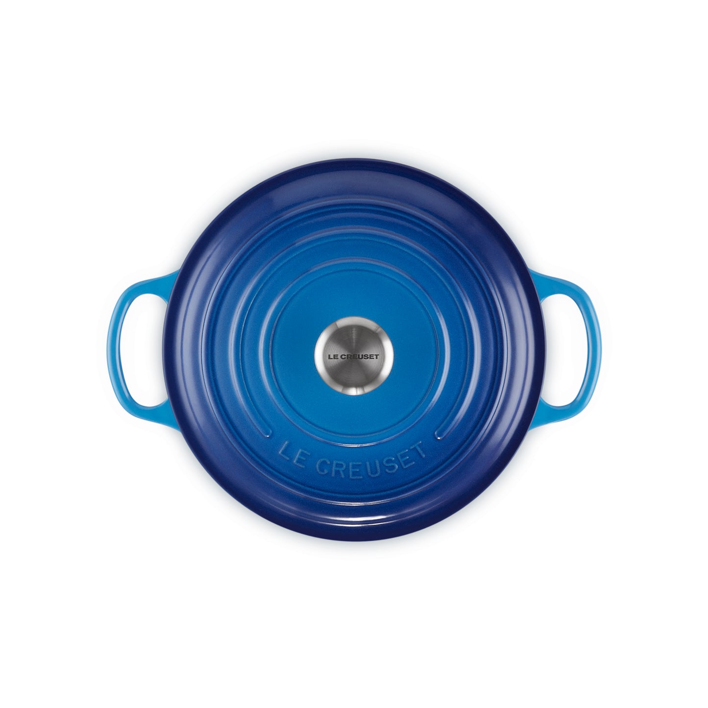 Le Creuset Signature Cast Iron Round Casserole 24cm Azure Blue