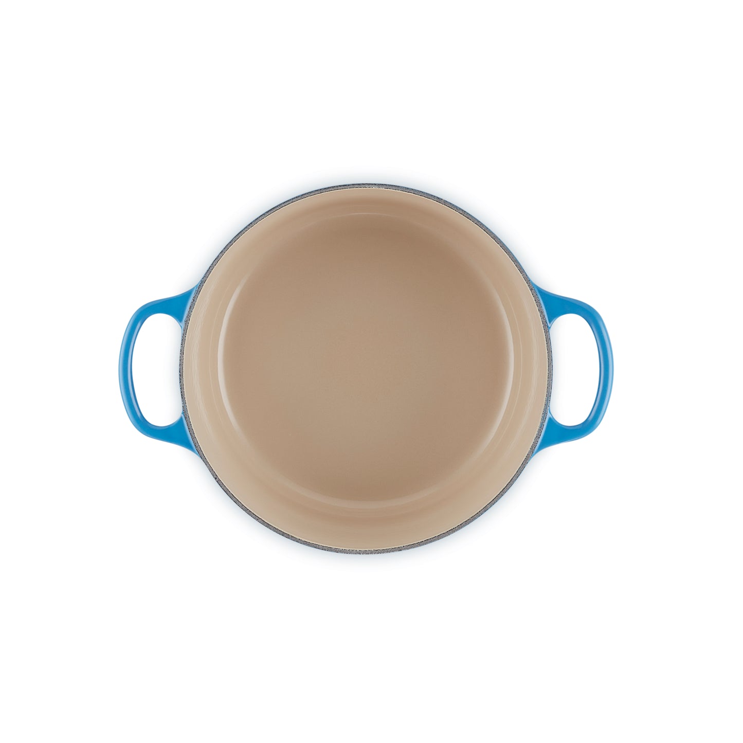 Le Creuset Signature Cast Iron Round Casserole 24cm Azure Blue