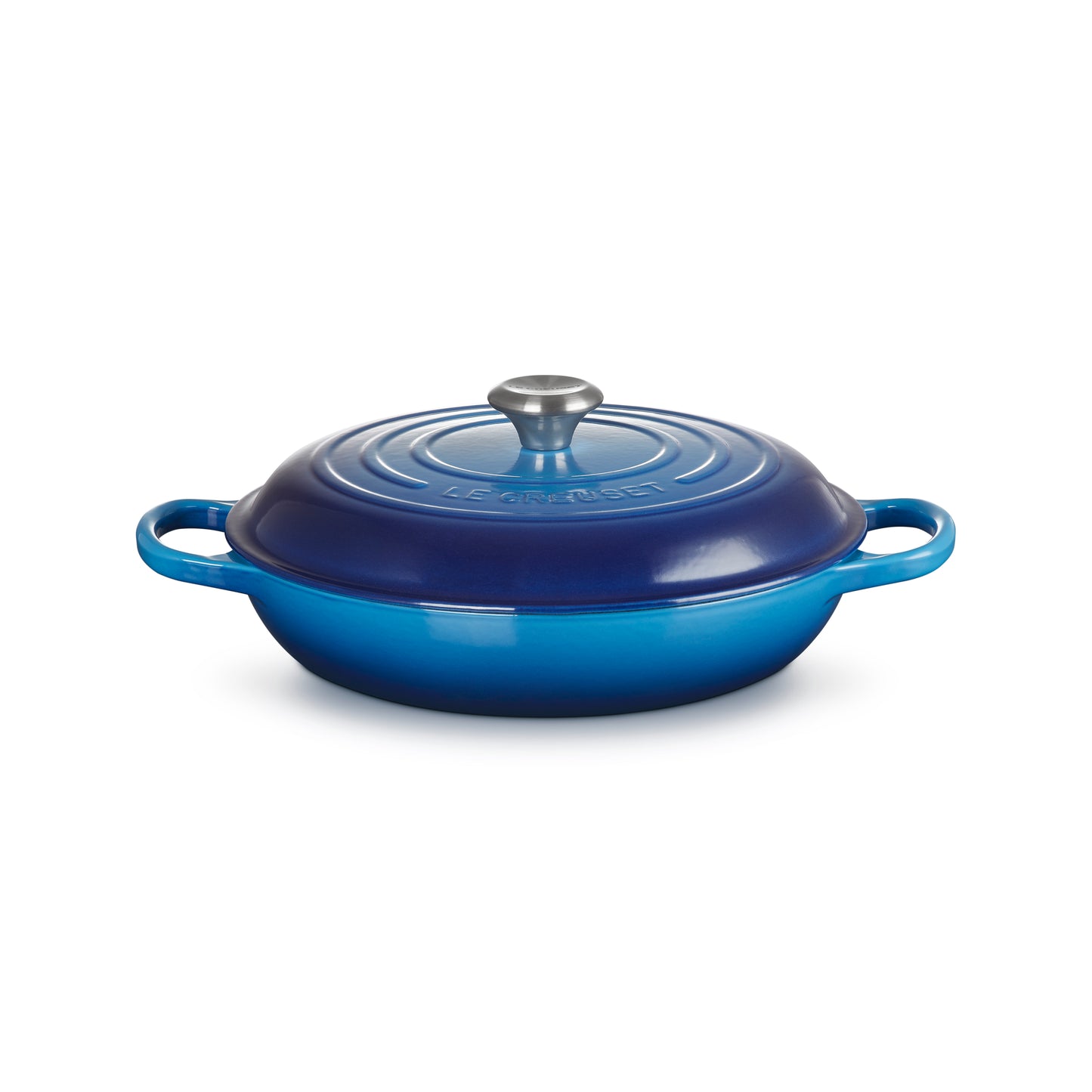 Le Creuset Signature Cast Iron Shallow Casserole 30cm Azure Blue