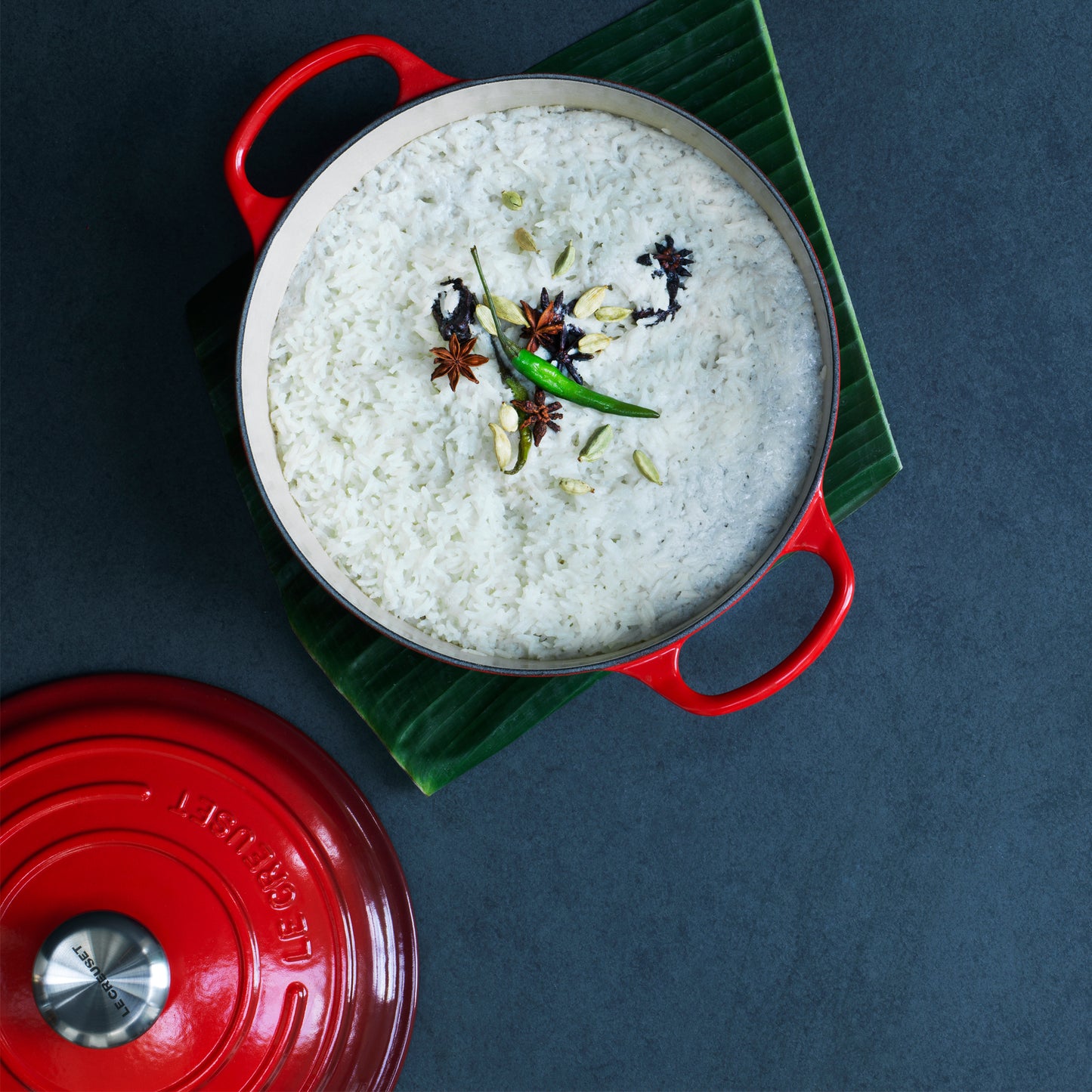 26cm shallow casserole cerise with rice dish