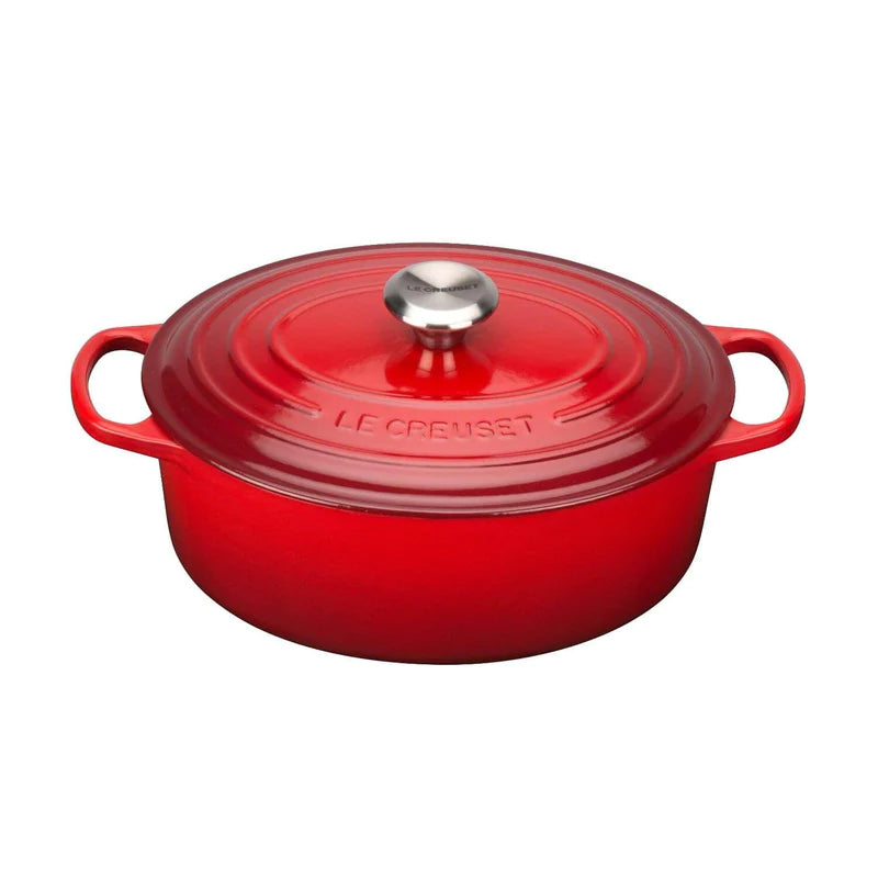 Le Creuset 27cm Signature Oval Wide Oven Pot in Cerise