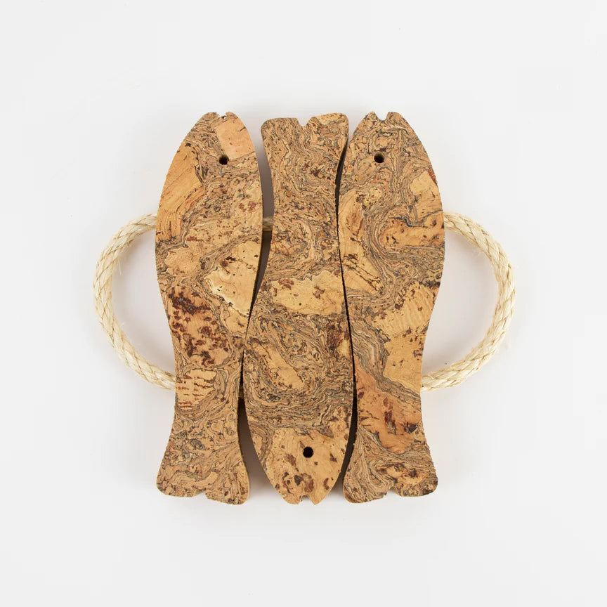 Liga Cork Trivet 3 Fish Ice Grey