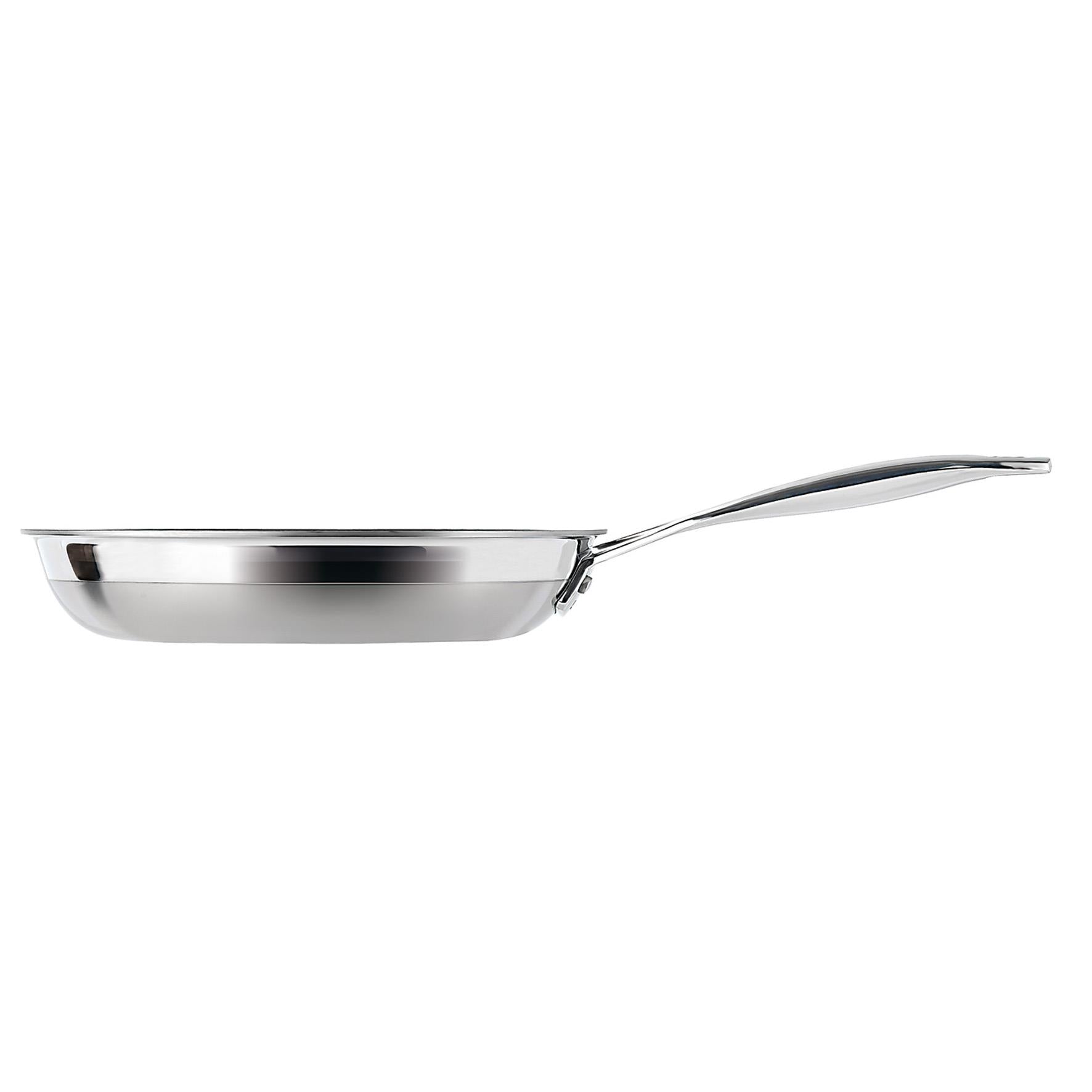 a side view of the frying pan
