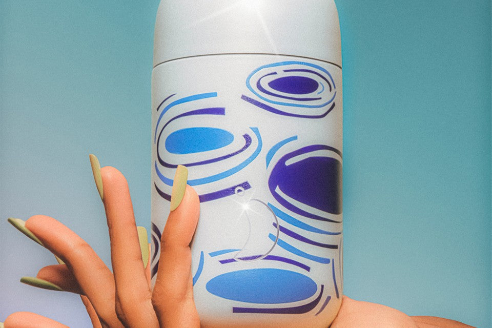 Chilly's Series 2 House Of Sunny 340ml Coffee Cup - Blue Hockney