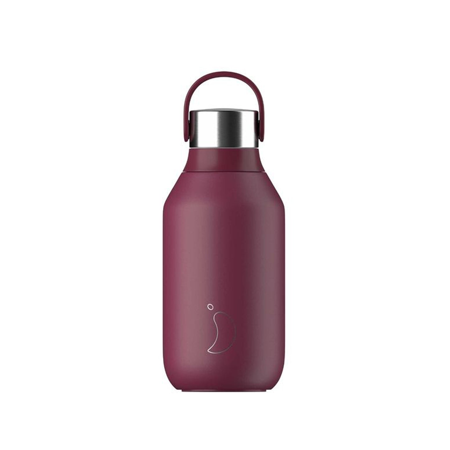 chillys bottle series 2. 350ml size in dark dark red