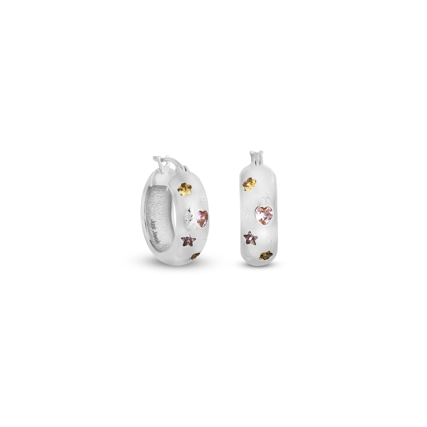 hoop earrings on a white background
