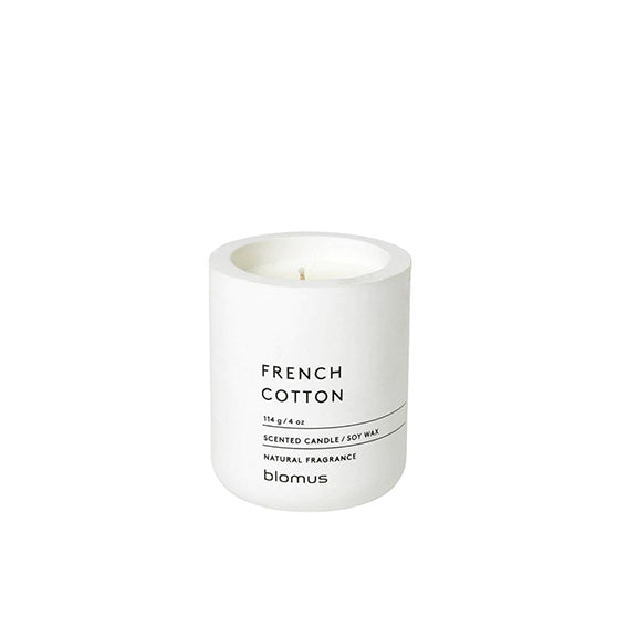 white concrete candle 