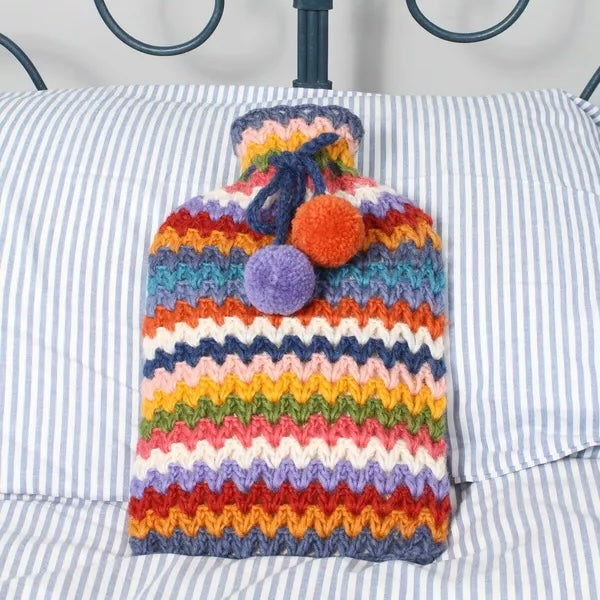 multicolour hot water bottle