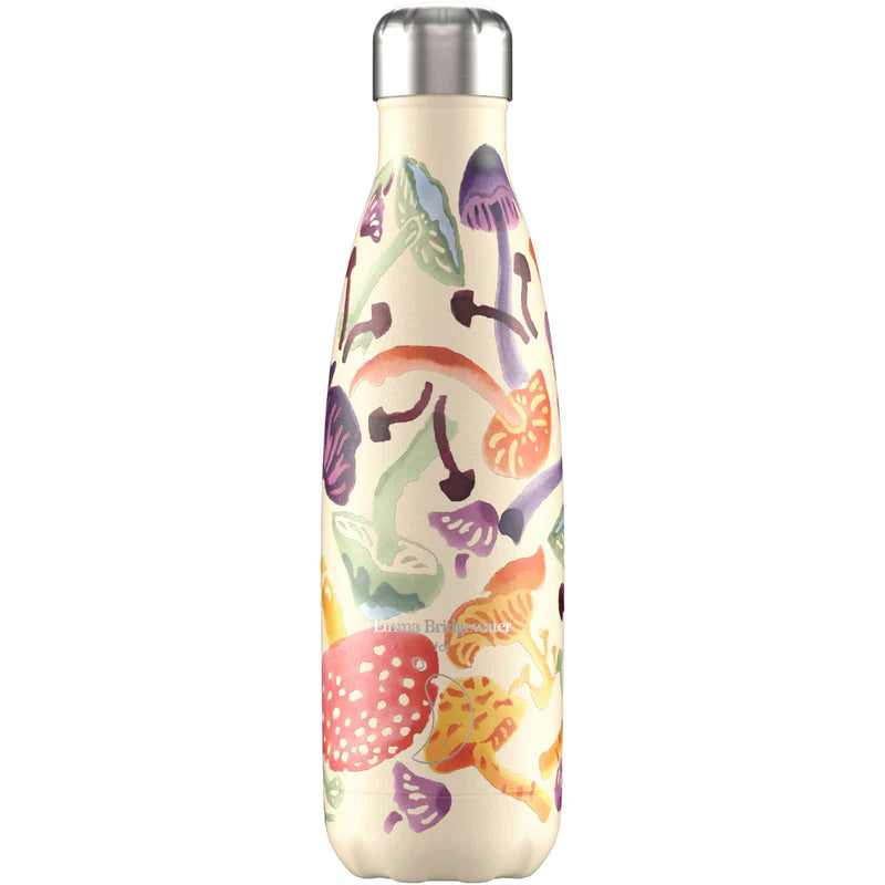 wild mushrooms on chilly bottle