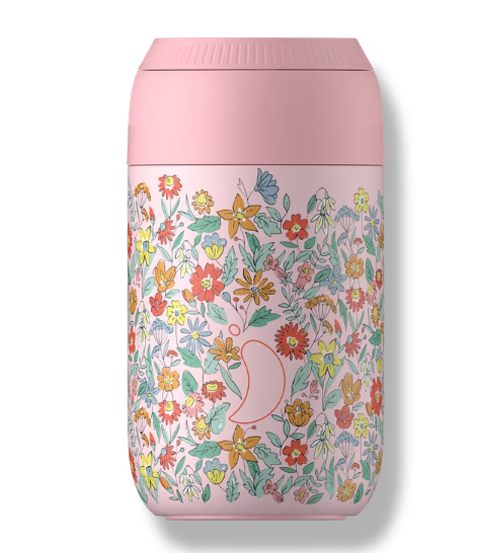 Chilly's Series 2 Liberty Summer Sprigs 340ml Coffee Cup - Blush Pink