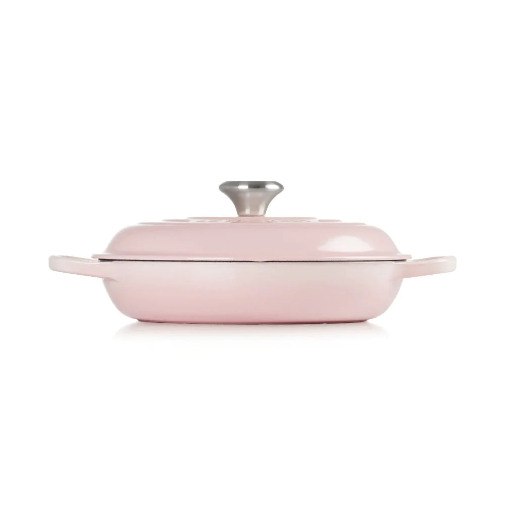 Le Creuset Signature Cast Iron Shallow Casserole 30cm Shell Pink