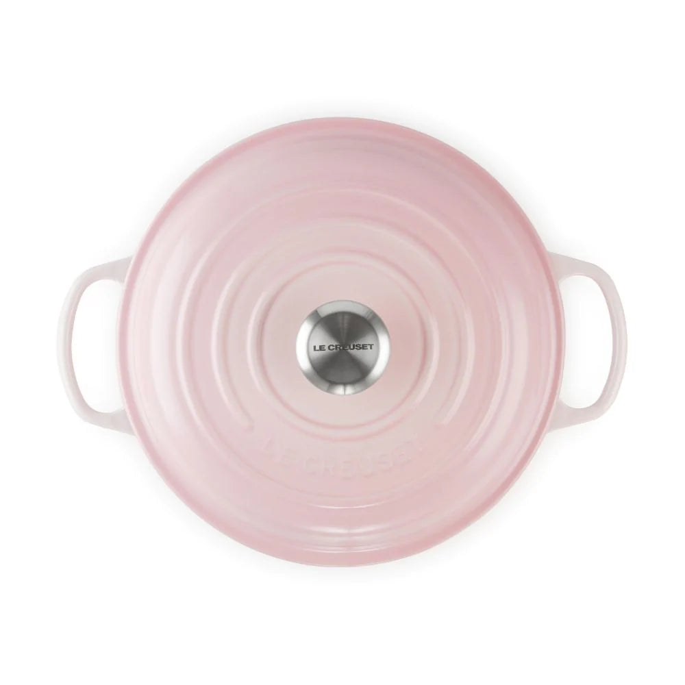 Le Creuset Signature Cast Iron Shallow Casserole 30cm Shell Pink