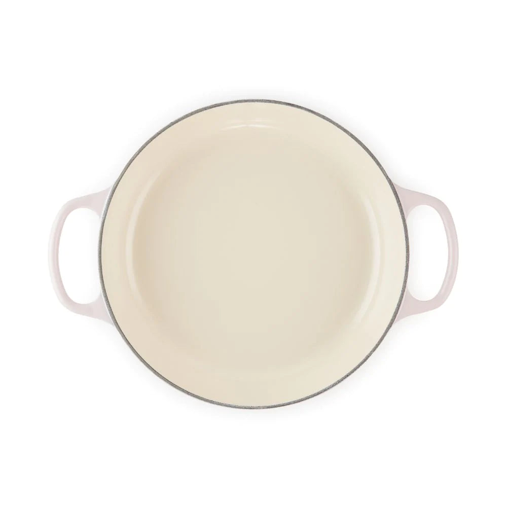 Le Creuset Signature Cast Iron Shallow Casserole 30cm Shell Pink