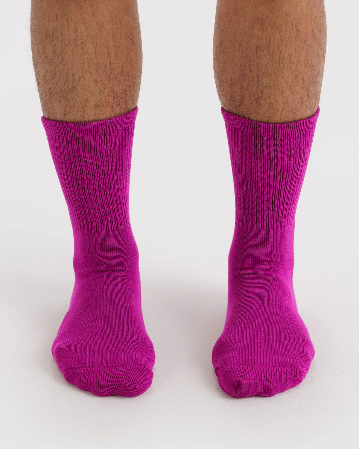 BAGGU Adult Ribbed Socks - Deep Fuchsia