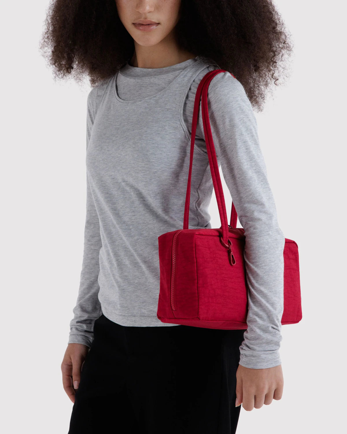 BAGGU Nylon Bowler Bag - Cherry