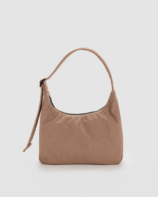 BAGGU Mini nylon shoulder bag in cocoa 
