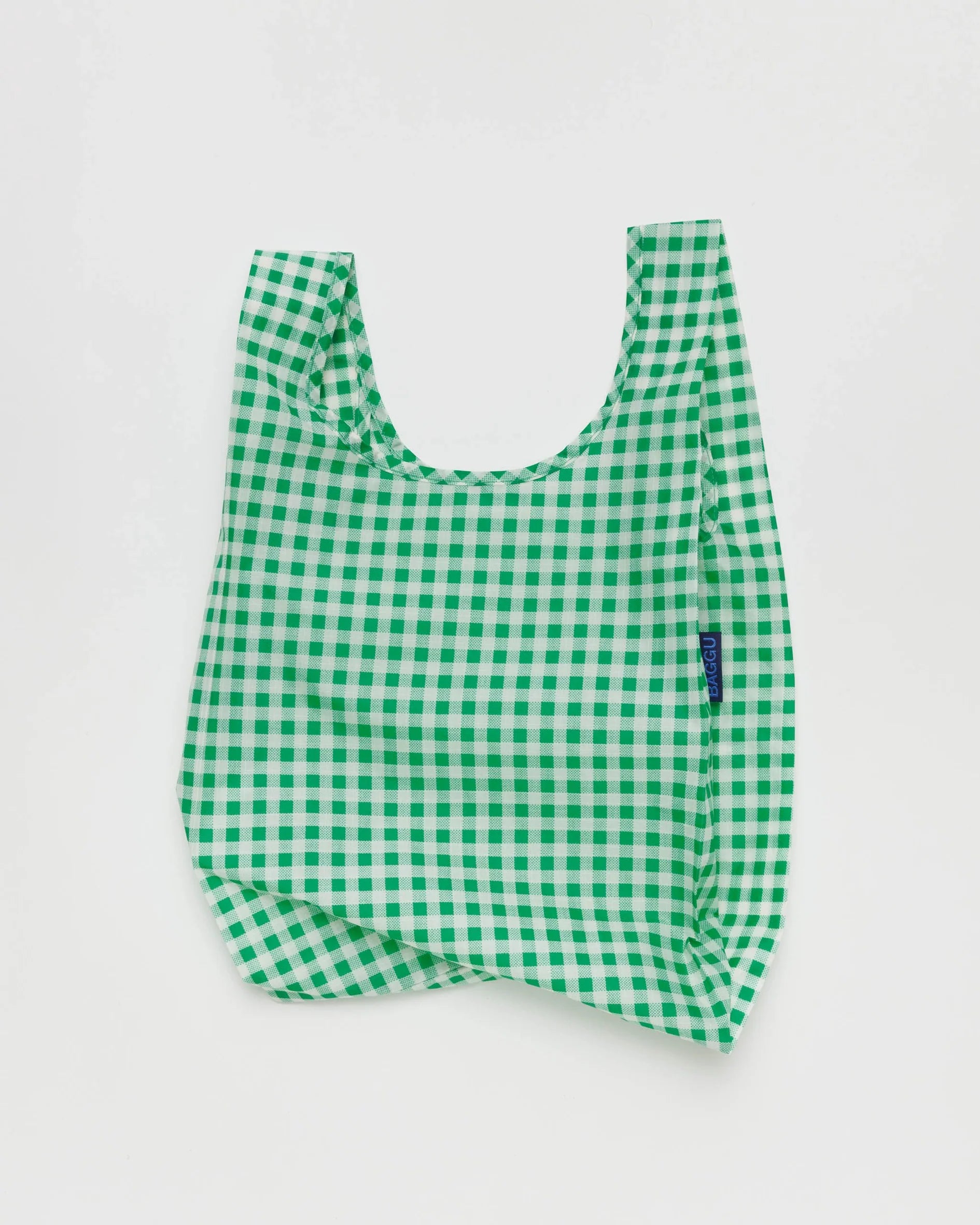 BAGGU Baby reusable bag in green gingham 