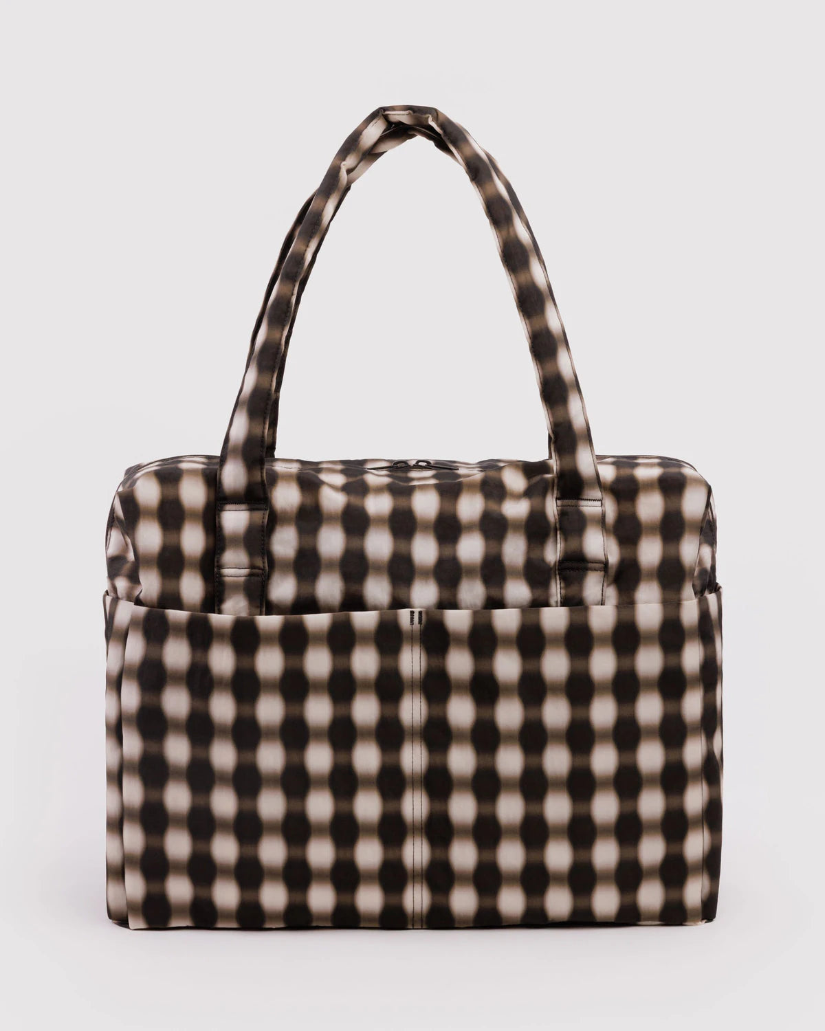BAGGU Cloud Carry-on - Blurred Gingham Brown